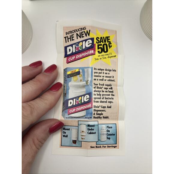 Vintage Dixie Cups Paint Strokes Box 3oz Cups 1995 Open Box 87 Cups Paint Stroke - Picture 5 of 12